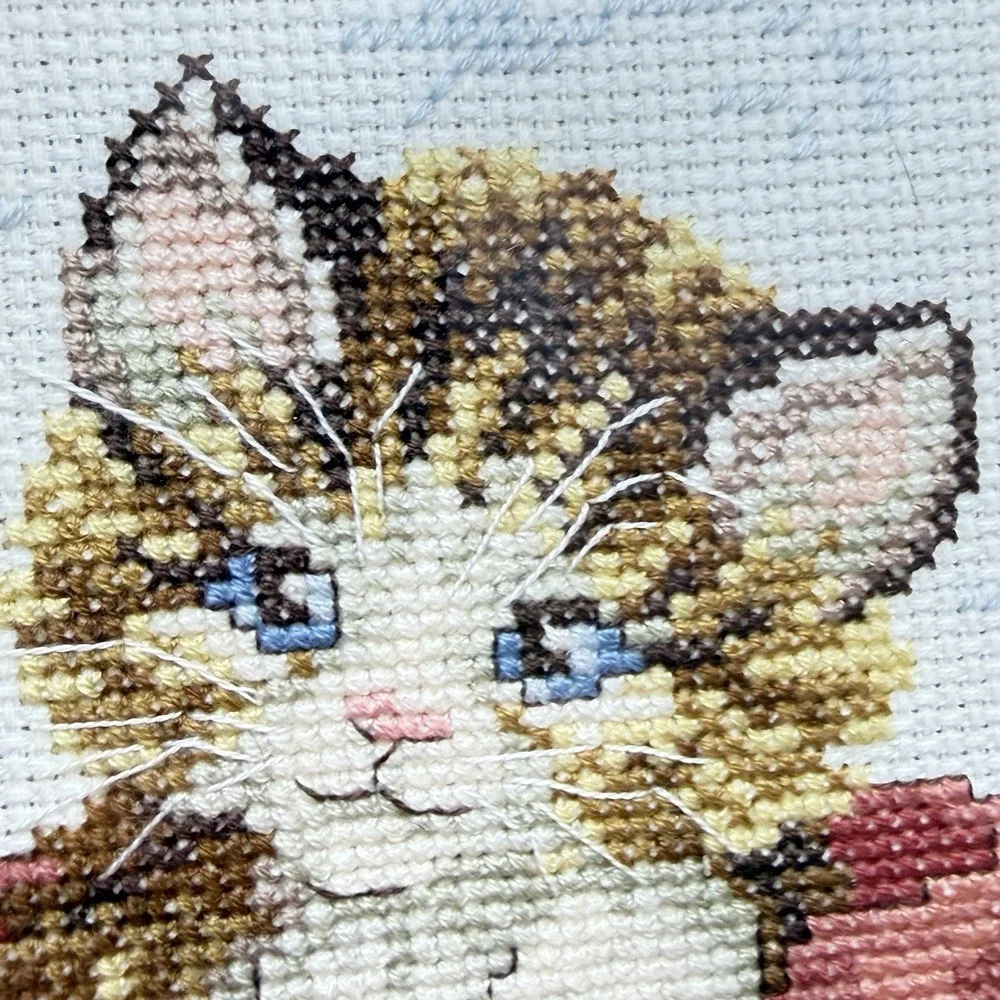 Curious Kitten Cross Stitch Adorable Kitty 10
